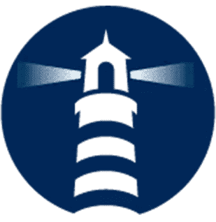 Ikon af et hvidt fyrtårn med lyskegler i en blå cirkel, logo for Bonorum Partners M&A.